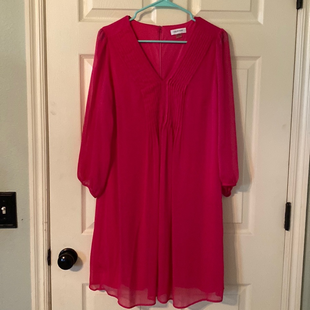 Calvin Klein hot pink dress